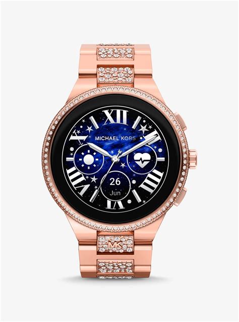 michael kors camille rose gold tone watch|camille pave rose gold watch.